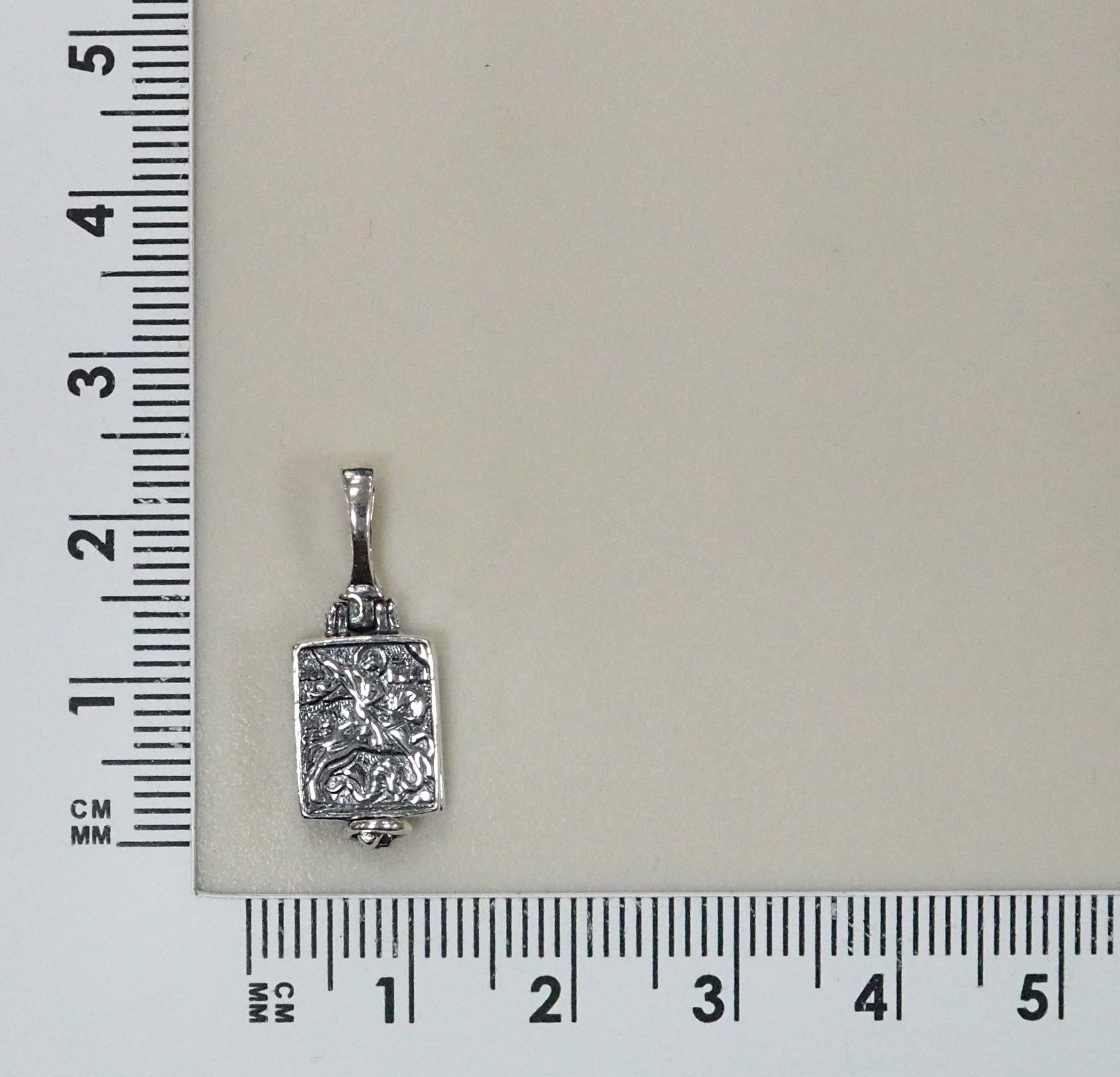 Серебряная подвеска "Скрижаль Георгий Победоносец"